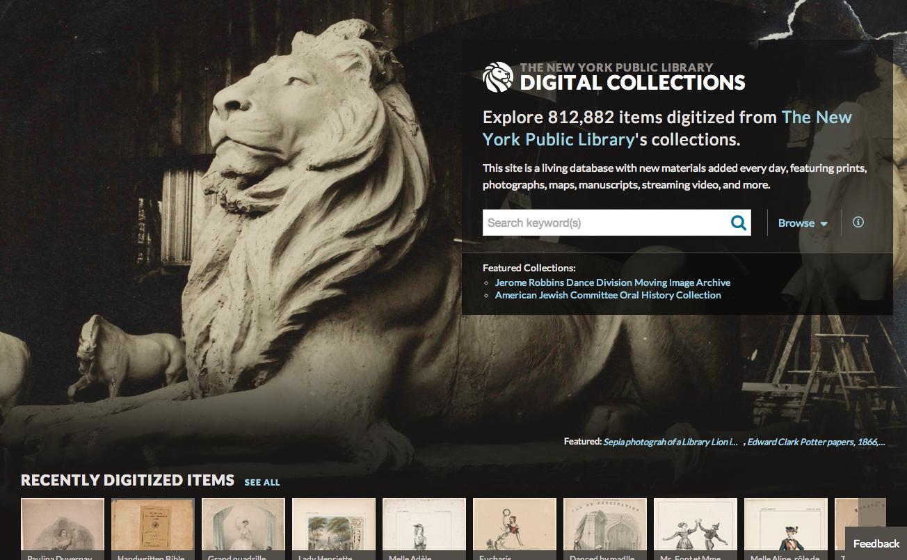 NYPL Digital Gallery New York Public Library Images