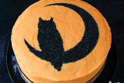Halloween Owl Stencil Cake