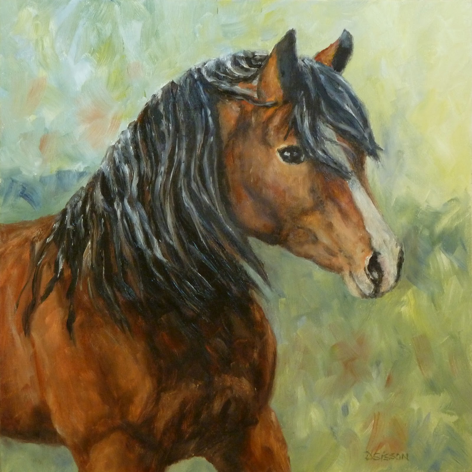Daily Painting Projects Mystic Exmoor Pony Oil Painting Farm Animal