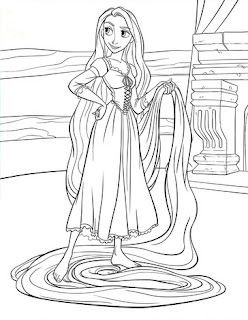 coloring pages of rapunzel from tangled