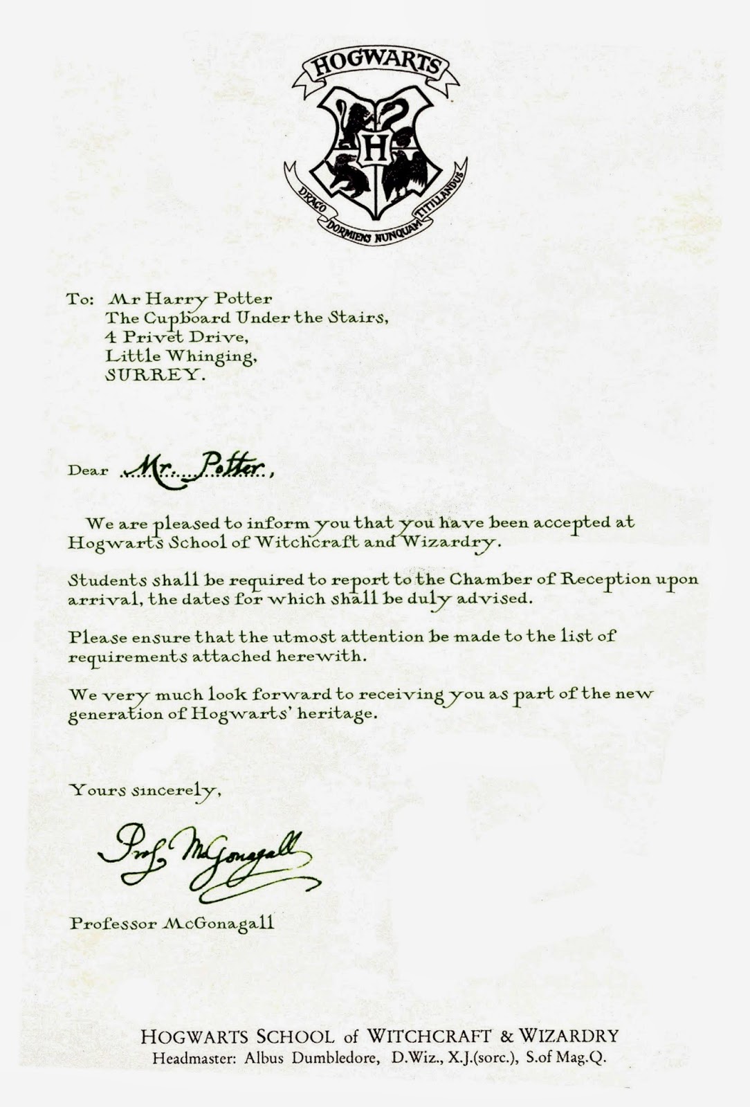 »Faça sua Carta de Hogwarts  »O Caldeirão Saltitante »The 