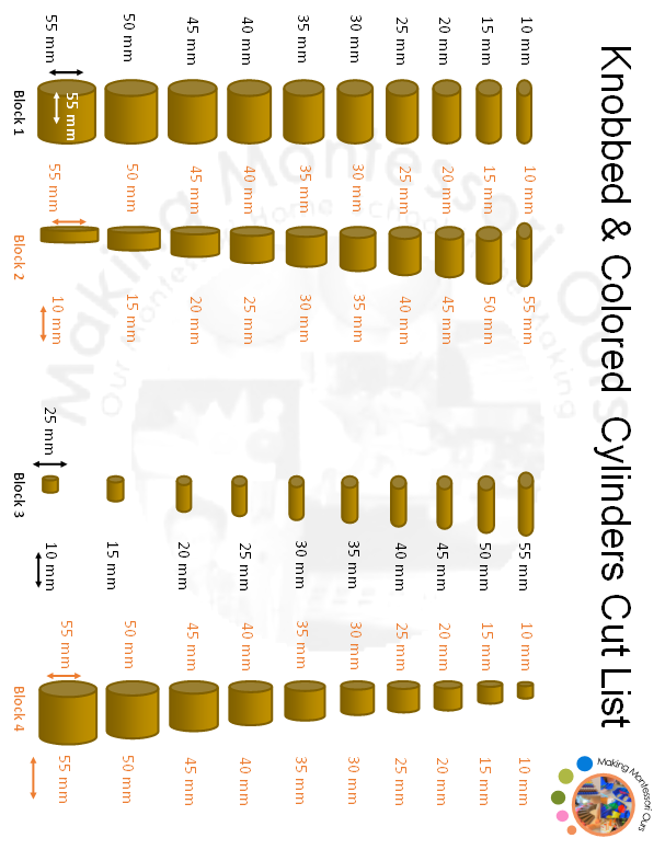 Montessori Cylinder Work & FREE DIY Cut List!! "Making Montessori Ours"