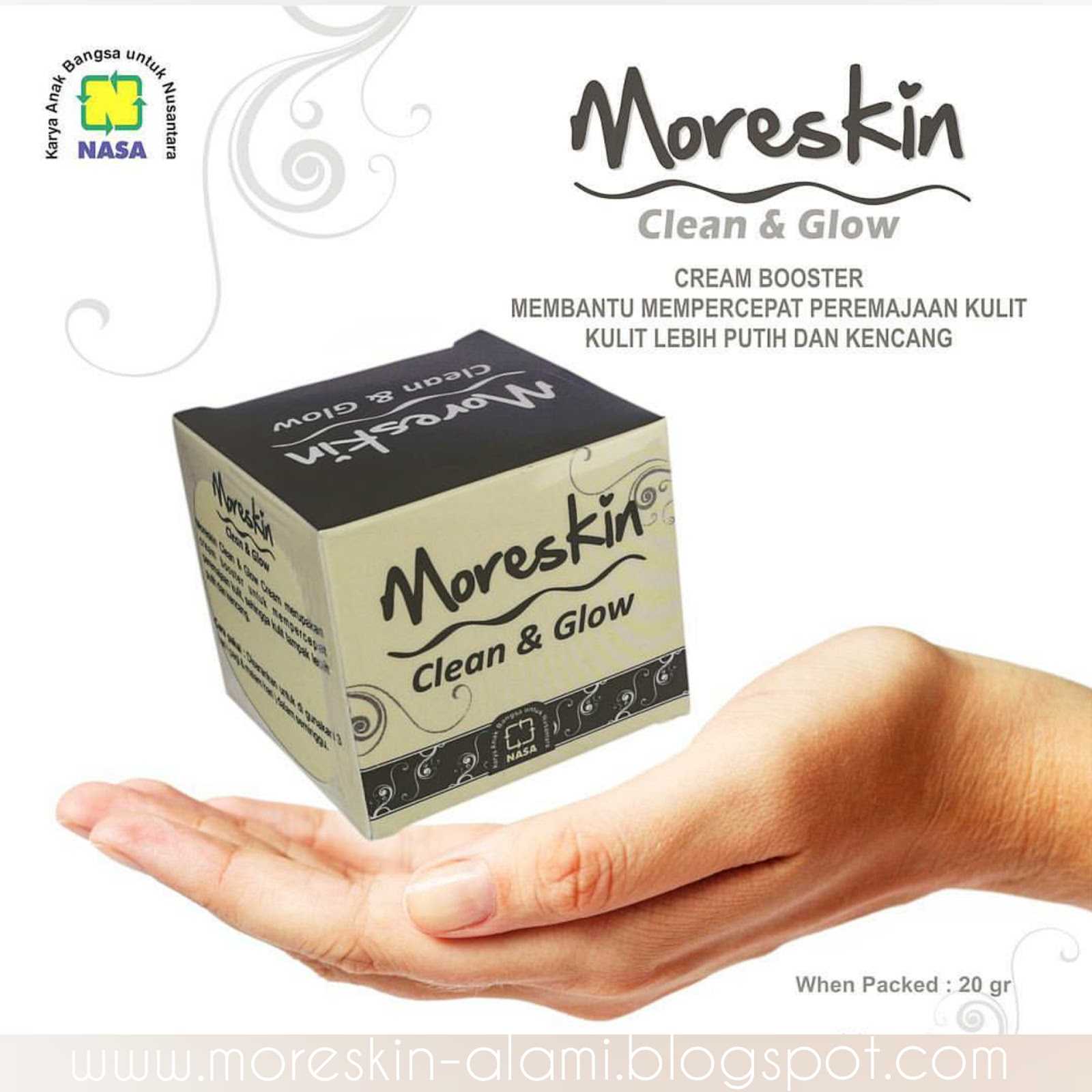 MORESKIN CLEAN DAN GLOW MORESKIN COSMETIC SKIN CARE NASA