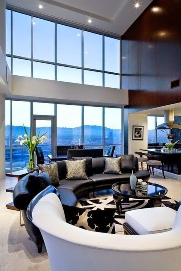 Beautiful suggestions for a semicircular sofa!