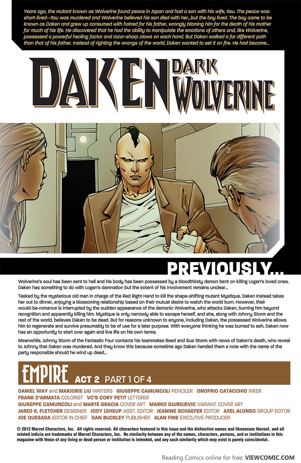 Daken Dark Wolverine 04 2011 Viewcomic Reading Comics