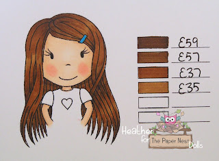 Heather Huggins - The Paper Nest Dolls - Copic Hair Color