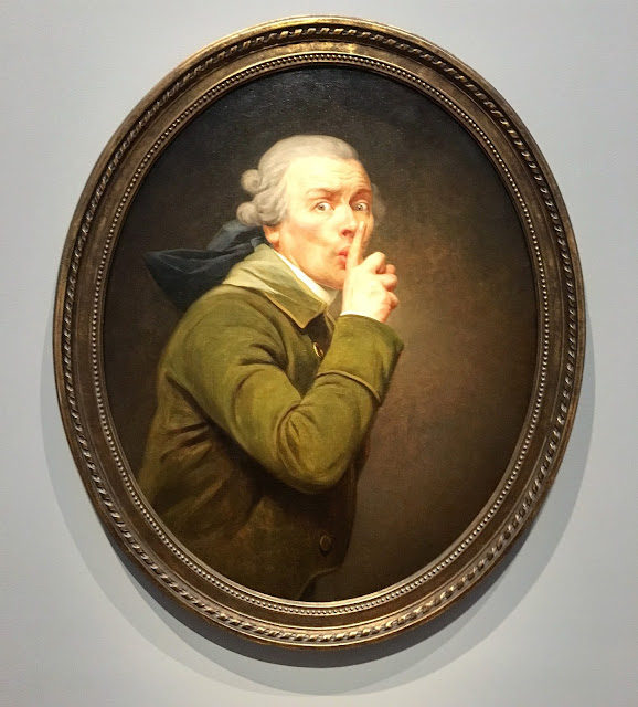 Joseph Ducreux, Le Discret, c. 1791, oil on aluminum, transferred from canvas
