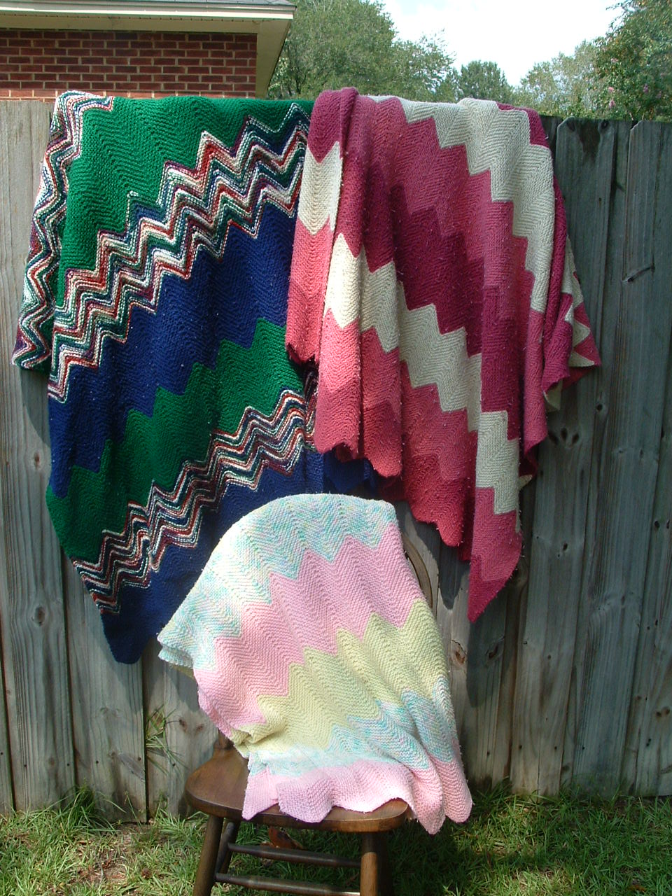 AuraVerdeCrafts Knitted Ripple Afghan