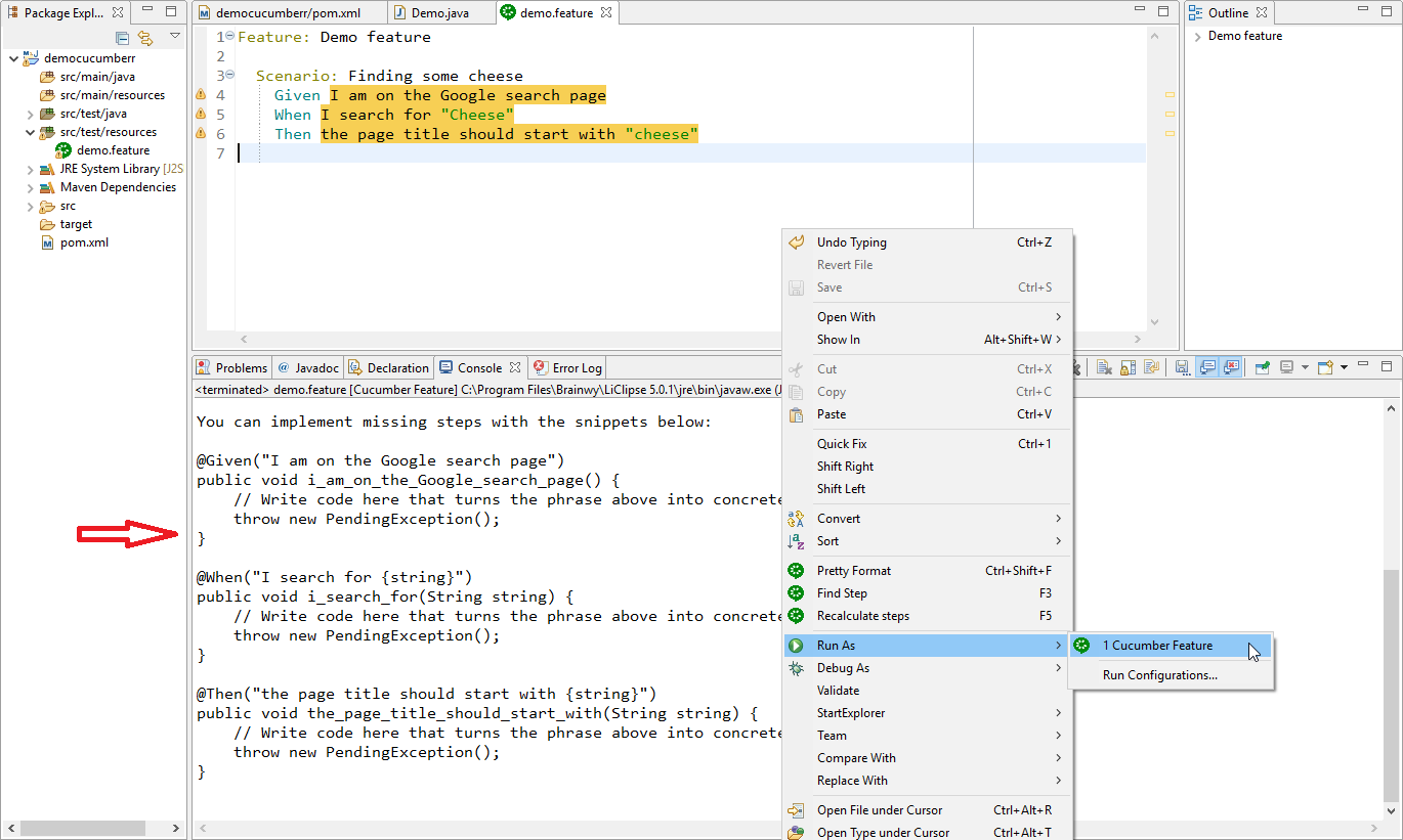 First code cucumber and Java Automation Testing Tutorials