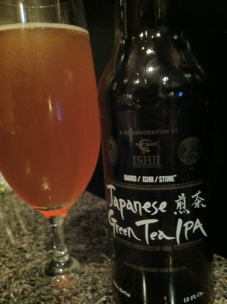 Foam Rising Stone Brewery Japanese Green Tea IPA