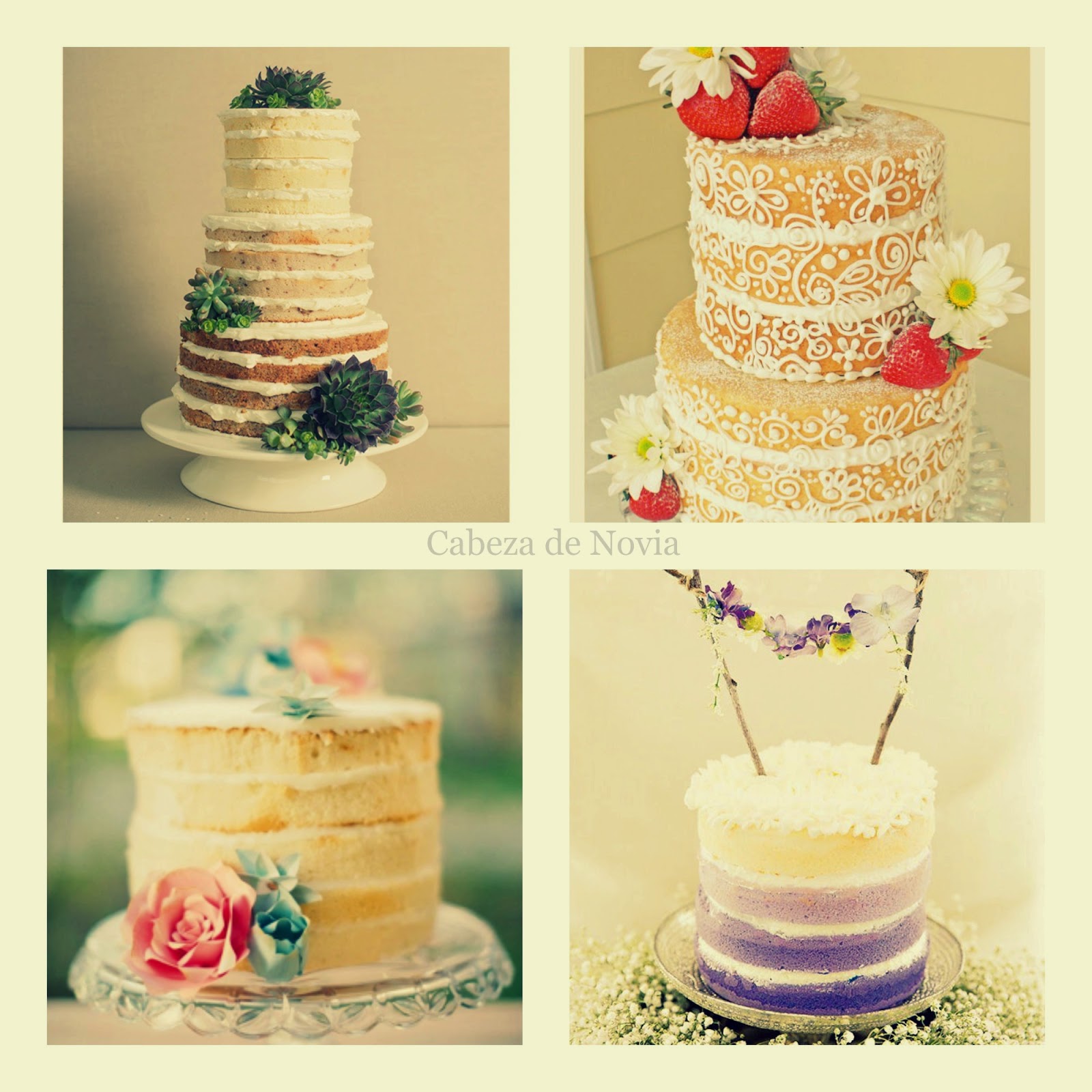 Naked Cakes o Tortas desnudas: Tendencia irresistible en Bodas 2015
