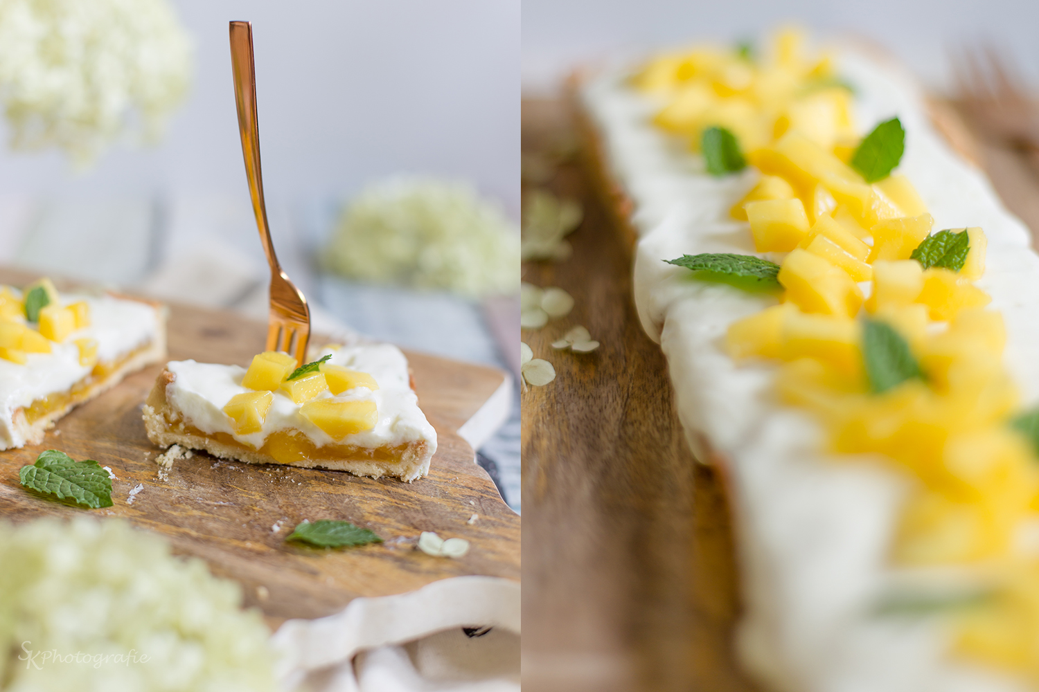 Für sonnige Sommertage: Mango-Tarte mit frischer Minze und Joghurt ...