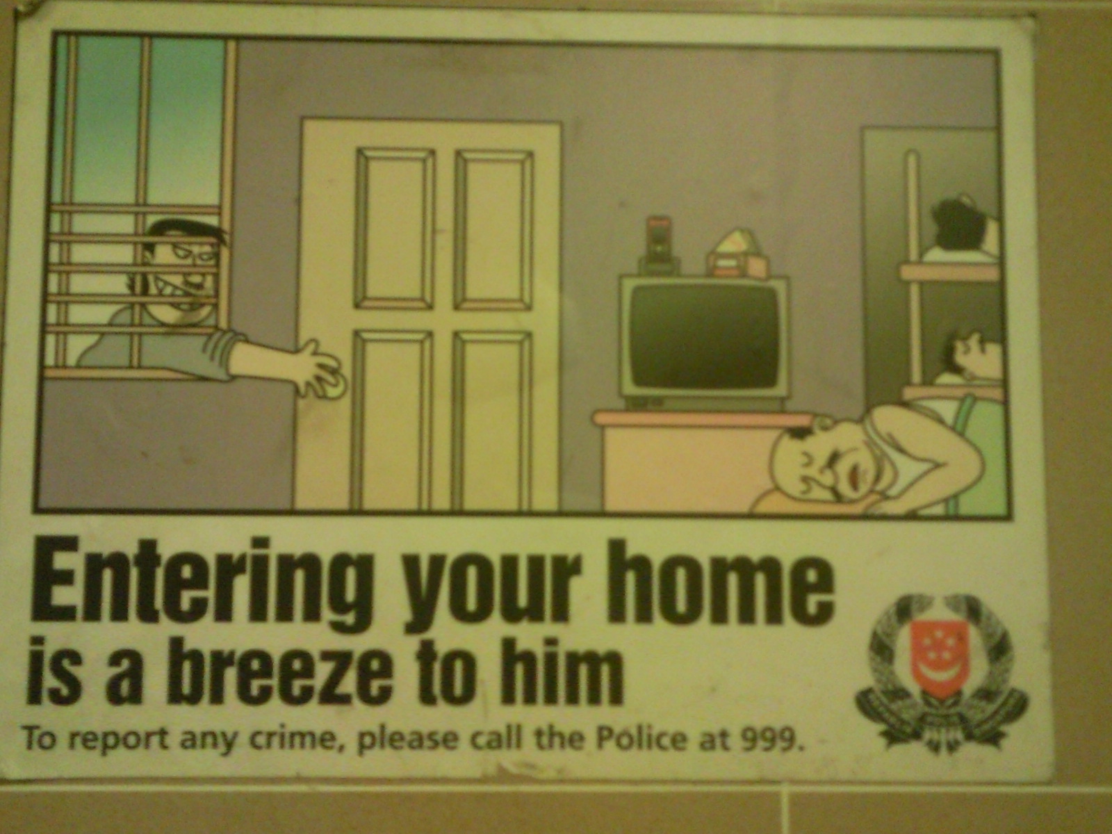 A Day In SG Entering your home is easy if u leave windows open