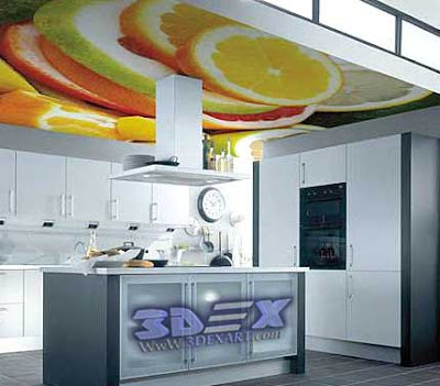 3d ceiling for kitchen, 3d ceiling mural for kitchen false ceiling