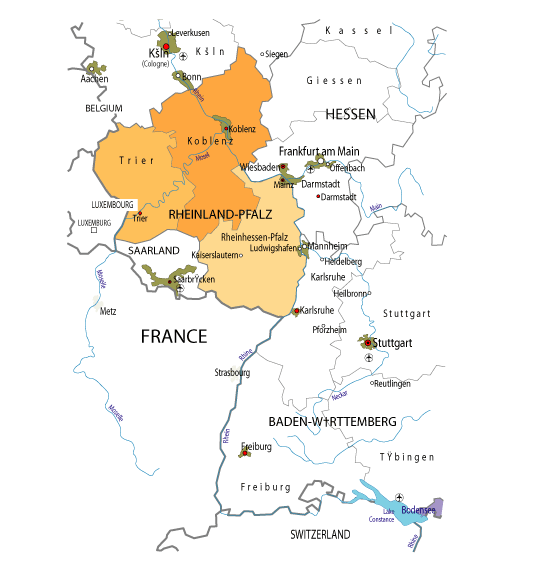 Karte der Provinz Rheinland | Karte von Deutschland Stadt Regionalen
