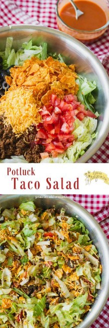 Potluck Taco Salad Recipe | Reni's Kitchen