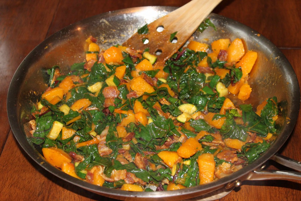 123 Cook Paleo Style Skillet Butternut Squash and Greens