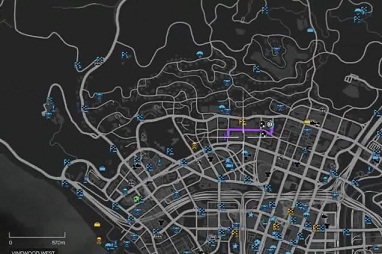 GTA 5, Parachute View, Vinewood West, Secret Places, Hidden Apartment Location, Map 