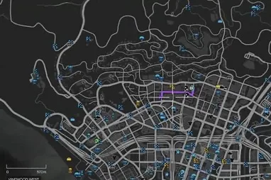 GTA 5, Parachute View, Vinewood West, Secret Places, Hidden Apartment Location, Map 