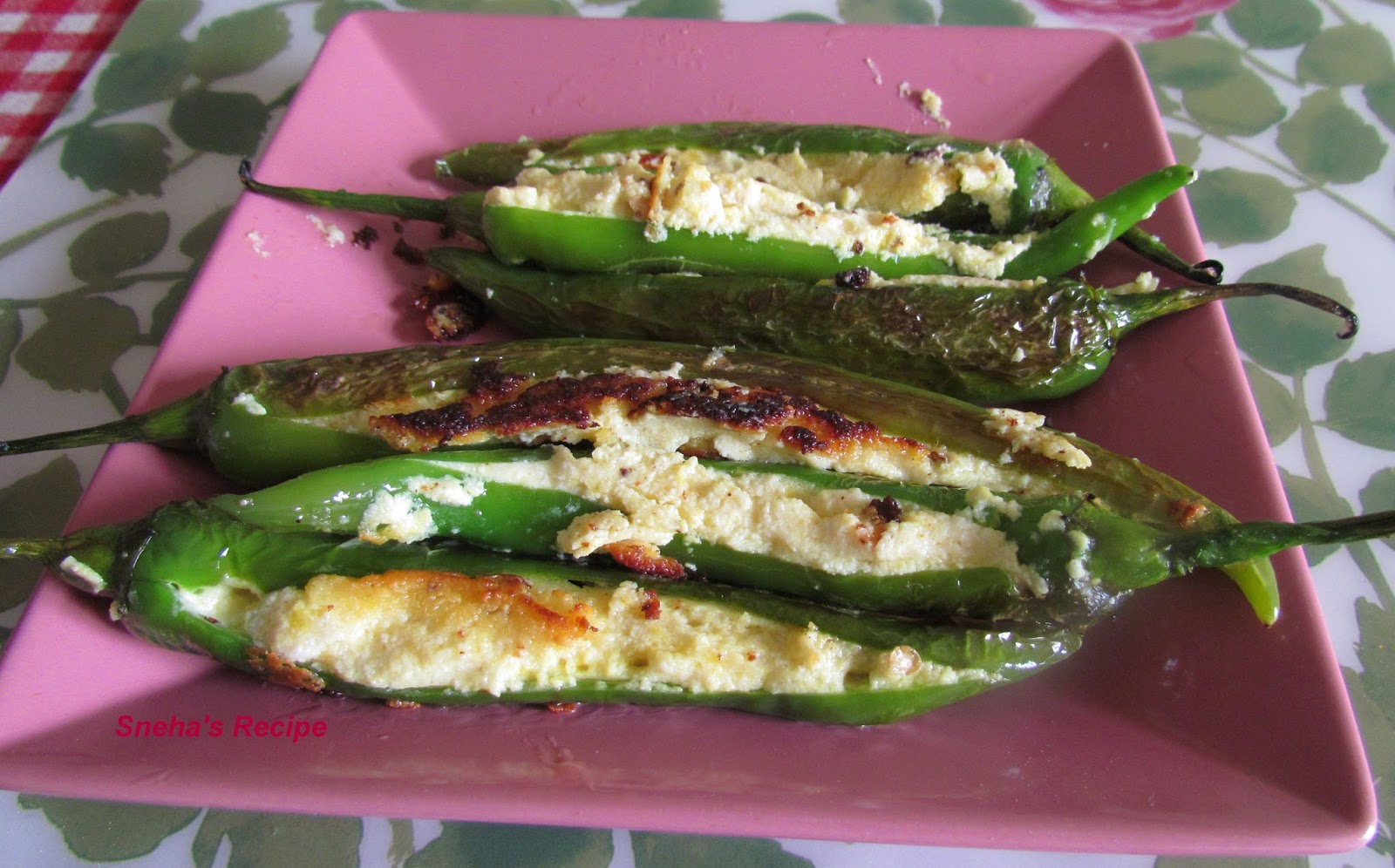 Hatch Mexico Green Chile Peppers Stuffed in Ricotta Cheese Sneha's