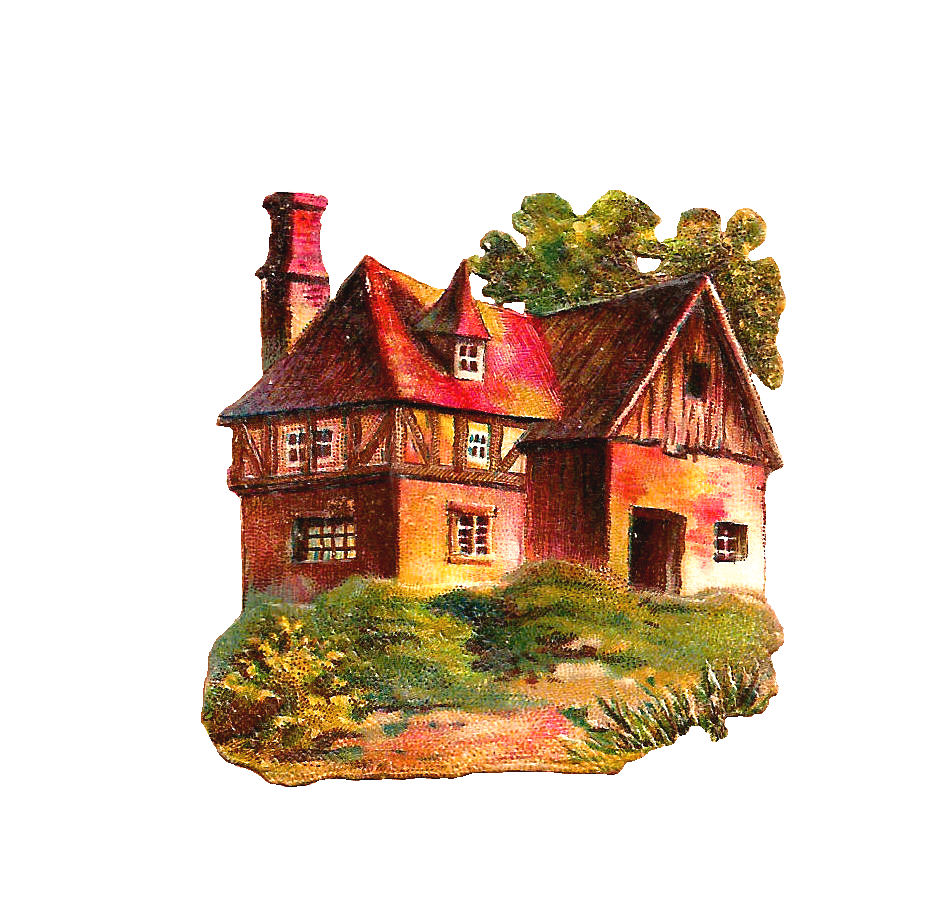Antique Images: Free House Clip Art: Antique, Victorian Cottage and Cabin