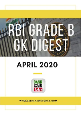 RBI Grade B GK Digest: April 2020