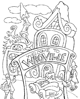 dr. Seuss Grinch Coloring Pages in Christmas