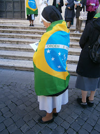 Torcida brasileira em Roma