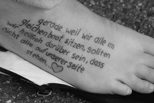 word foot tattoos for-girls