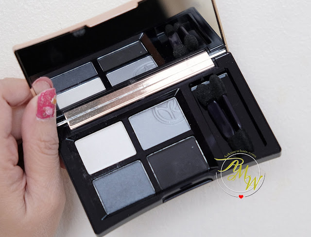 a photo of Yves Rocher Quad Eyeshadow Sumptuous Color in Gris Profound look.