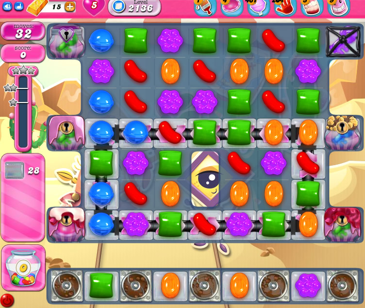Candy Crush Saga level 2136 Candy Crush Saga level 2136