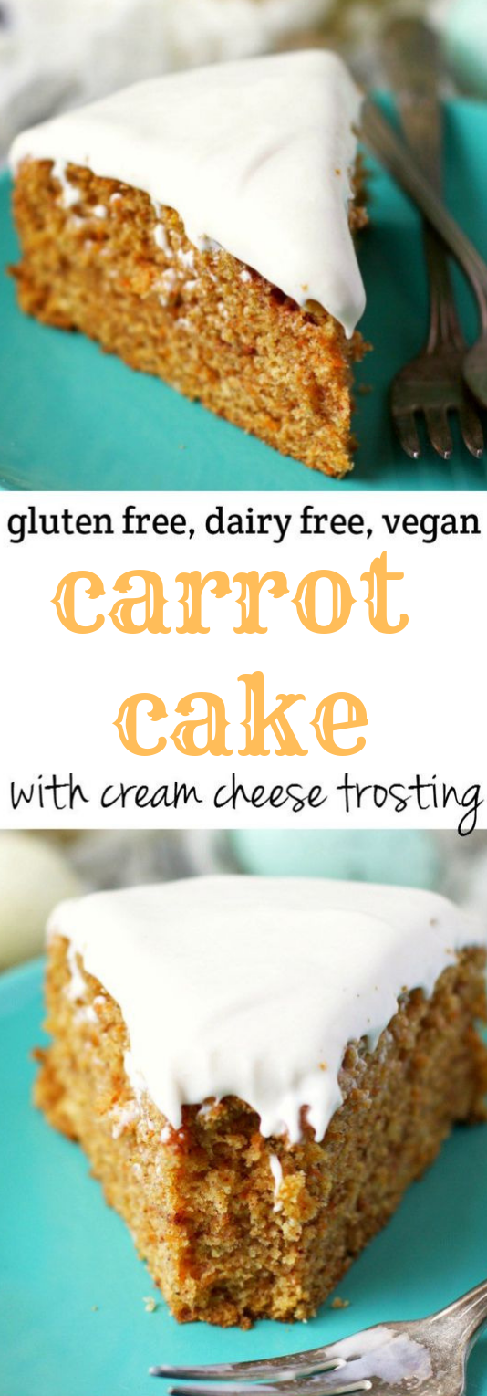 Gluten Free Vegan Carrot Cake with Cream Cheese Frosting dessert vegan