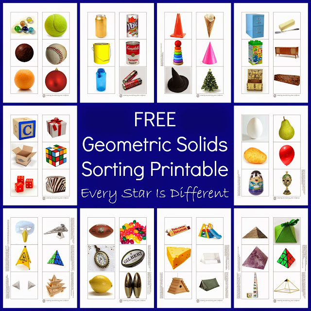 FREE Geometric Solids Sorting Activity