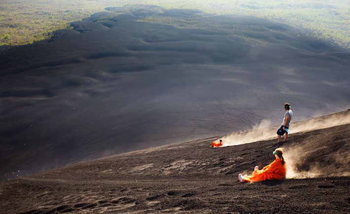 volcano boarding, nicaragua