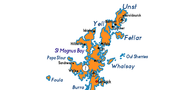 Map of Shetland Islands Province | Map of Scotland Country and City