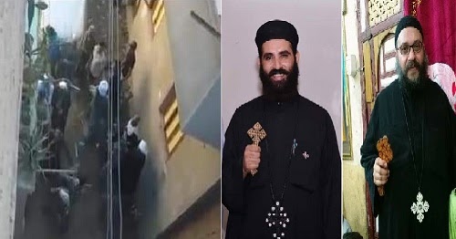 بالتفاصيل غلق كنيسة الانبا كاراس في وجه الاقباط لدواعى أمنية بعد الاعتداء عليها و اصابه الكهنه Sun Rise Magazin