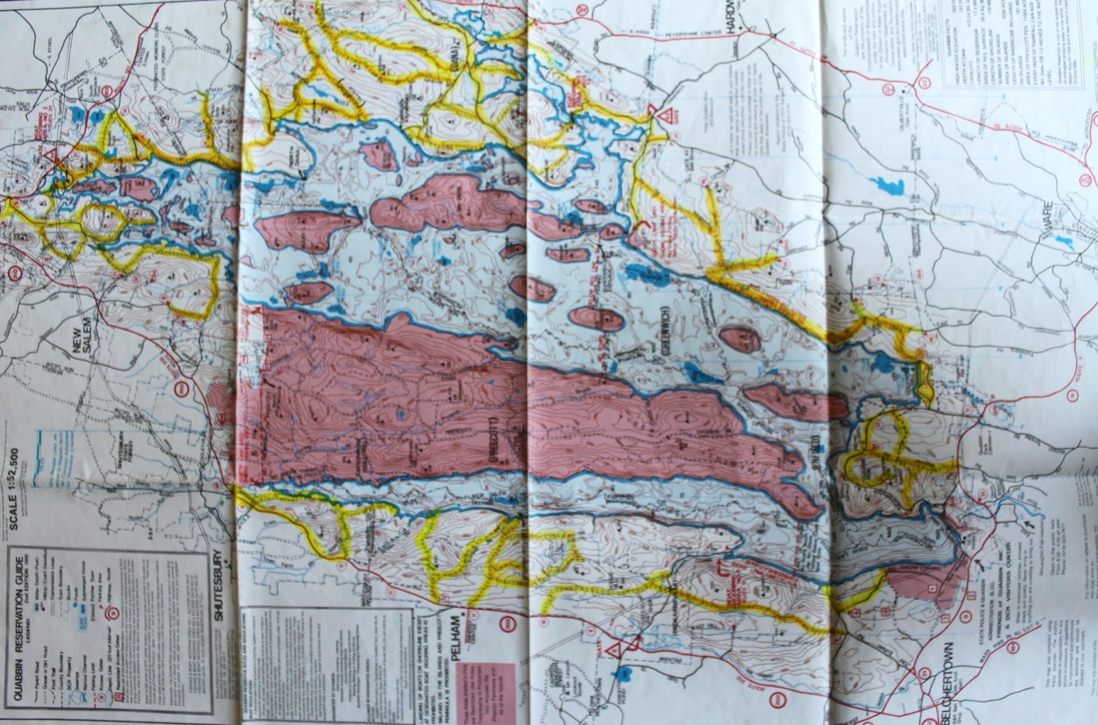 Hiked All The Major Roads In & Around Quabbin Reservoir