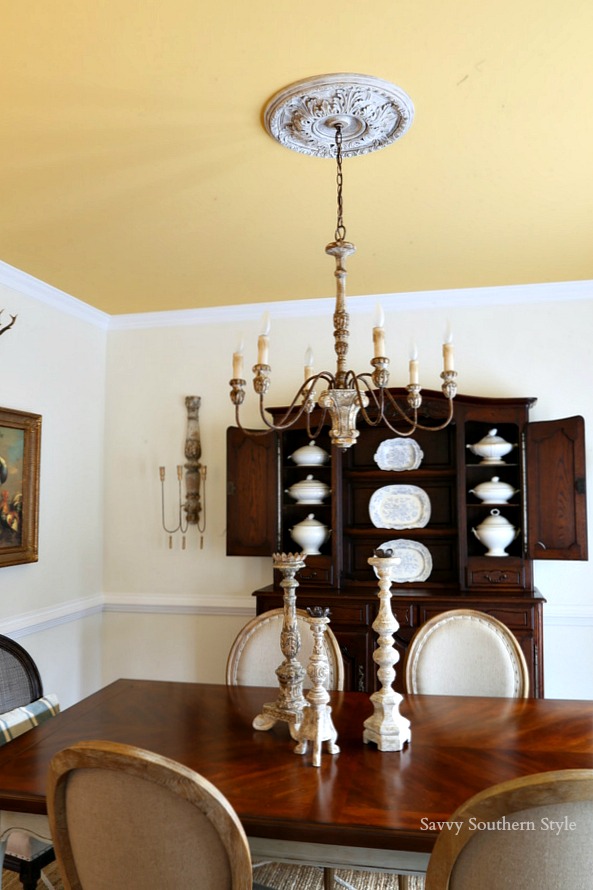 Savvy Southern Style Ceiling Medallion Makeover