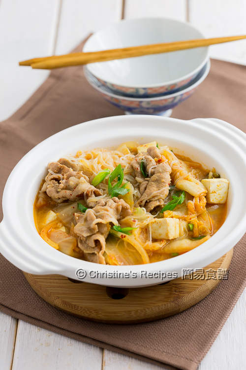 泡菜豆腐粉絲豬肉煲 Kimchi Pork Tofu with Vermicelli Noodles01