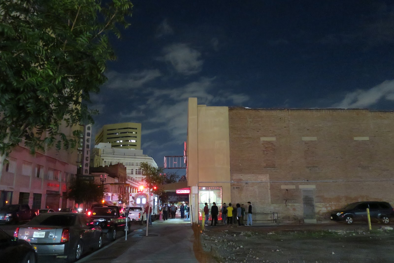 Living Rootless El Paso Downtown at Night From a Corner