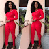 Mercy Aigbe slays it in red jamsuit (see photos)