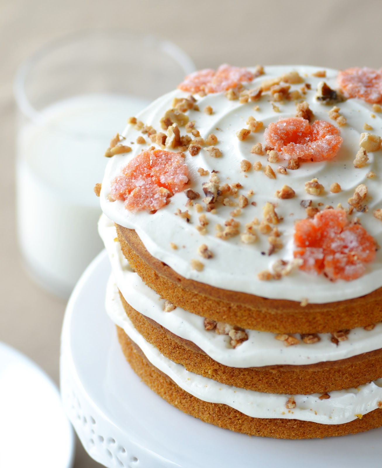 Walnut Carrot Cake Building Buttercream