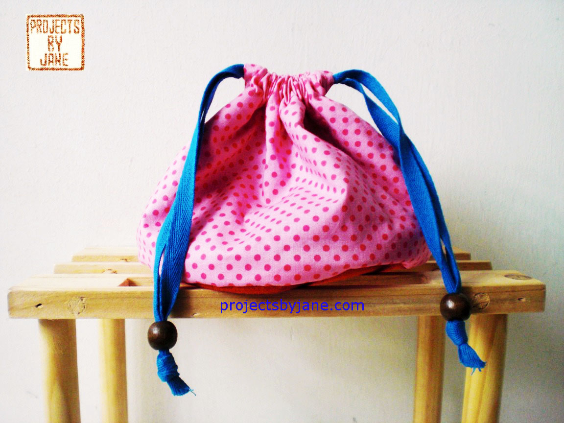 Reversible Drawstring Pouch Pattern