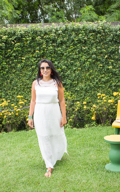 Look para o dia das mães: vestido branco longo