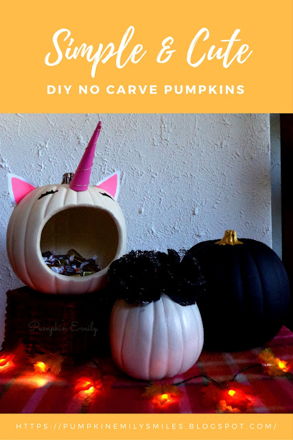 Simple & Cute DIY No Carve Pumpkins