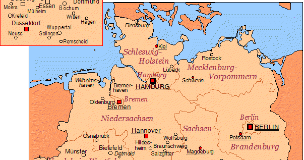 Landkarte Deutschland Politische | Landkarte Deutschland Regionen