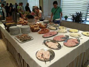 5-Star breakfast in Hotel Slavija in Belgrade.