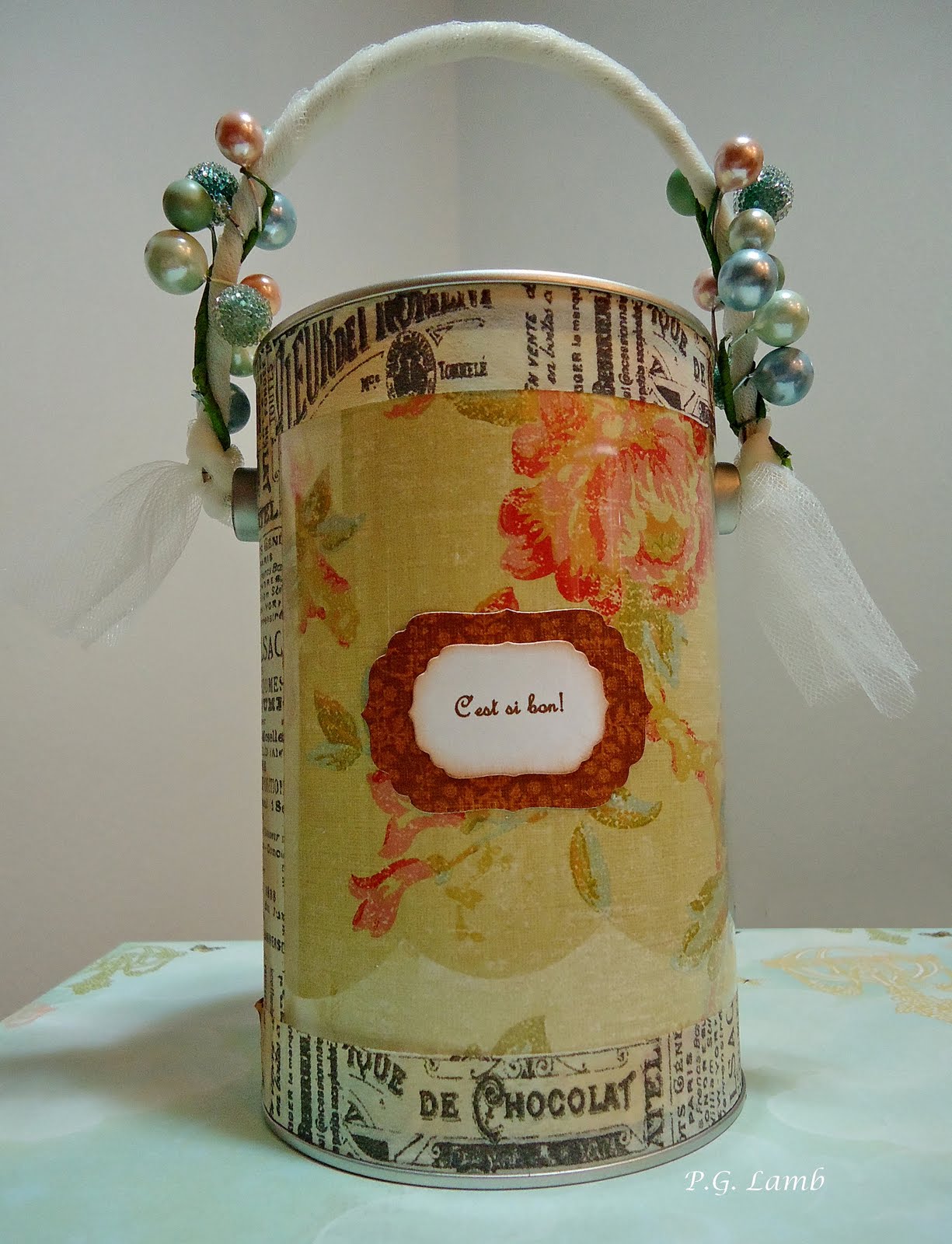 Peachy Paper Crafts Altered Mini Paint Can