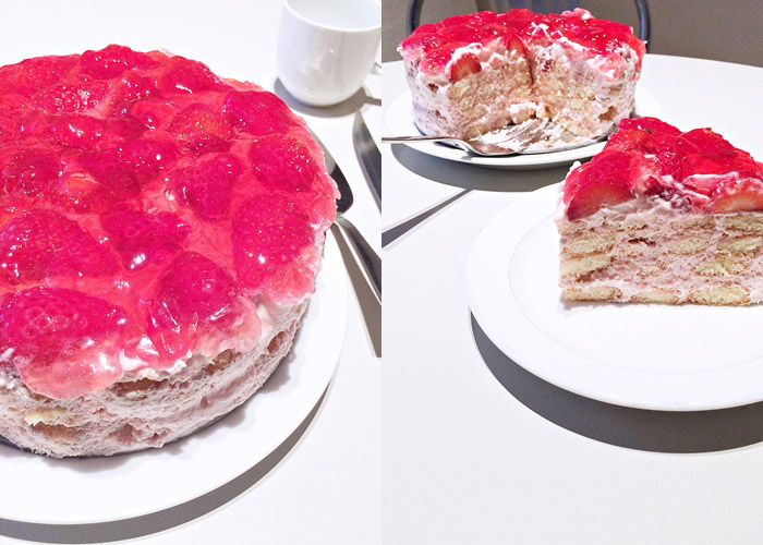 Erdbeer-Biskotten Torte