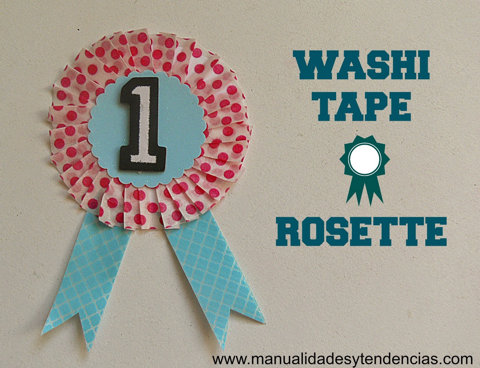 Washi tape rosette tutorial